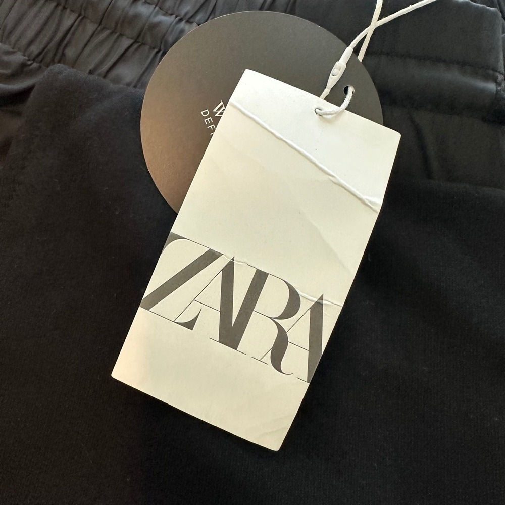 Zara Woman Definition Collection Black Jogger Sweatpants high waisted NWT Size L - Picture 5 of 10